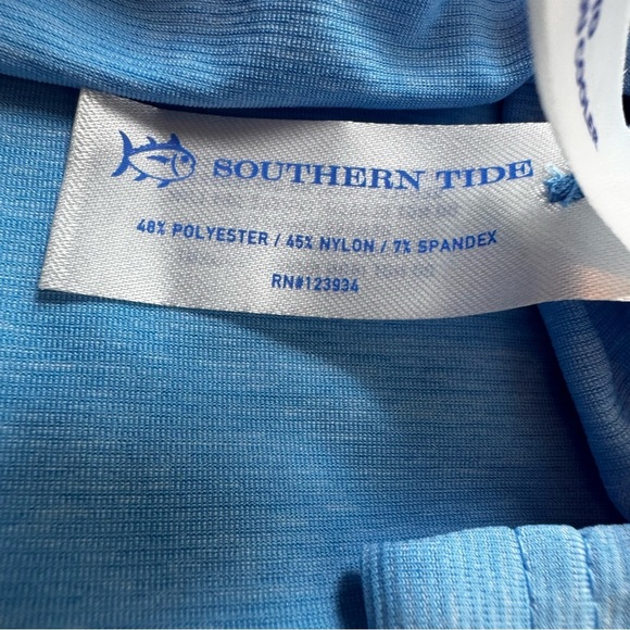 Southern Tide Mens XXL Blue Callawassie Island Brrr Polo Shirt Quick Dry Stretch - Picture 7 of 10